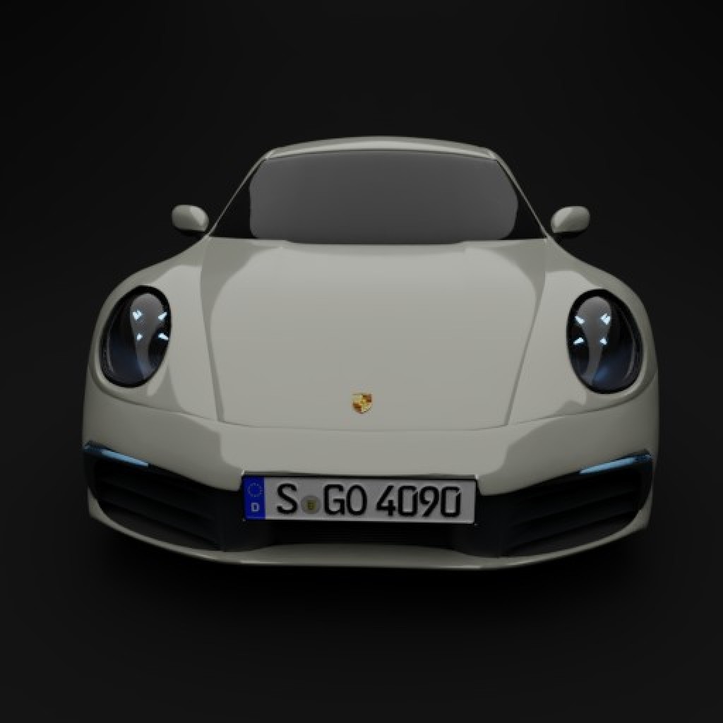 Realistic new 2020 porsche 911 carrera 4s 992 with materials preview image 3